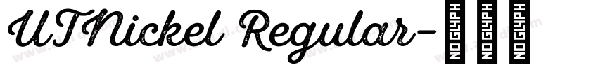UTNickel Regular字体转换